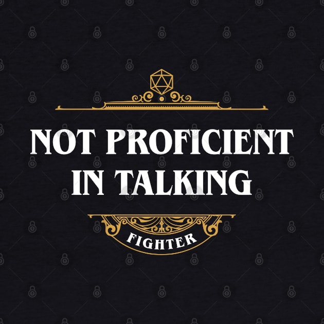 Fighter Not Proficient in Talking Tabletop RPG Funny Meme by pixeptional